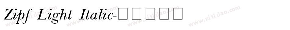 Zipf Light Italic字体转换